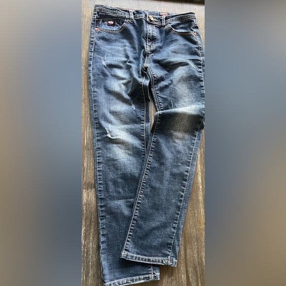 BAMBINI girls jeans sz 14 , lightly distressed - Picture 1 of 11